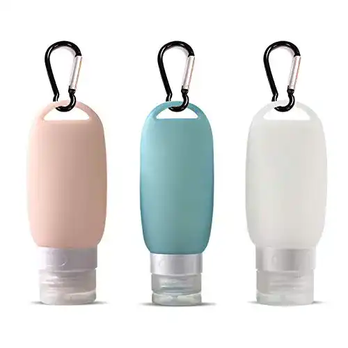 Reiseflaschen aus Silikon von Besylo – nachfüllbare Reisebehälter (3 Stück, 60ml)