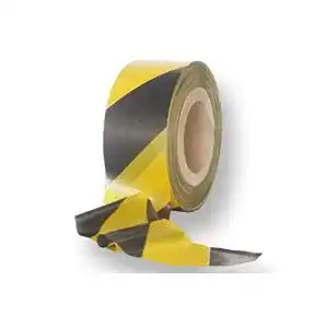 Absperrband gelb-schwarz von dm-folien GmbH
