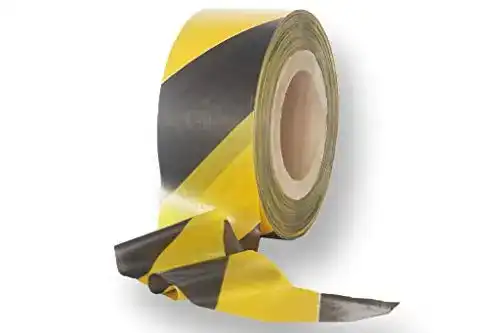 Absperrband gelb-schwarz von dm-folien GmbH