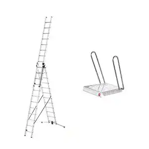 Hailo ProfiLOT 3-teilige Alu-Kombileiter 3×12 für vielseitige Anwendungen