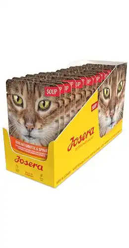 Katzensuppe Josera Soup Huhn mit Karotte und Spinat 16 x 70 g für Katzen