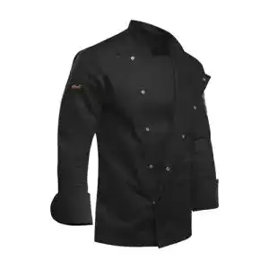 Kochjacke Herren Slim Fit Stretch mit Druckknöpfen