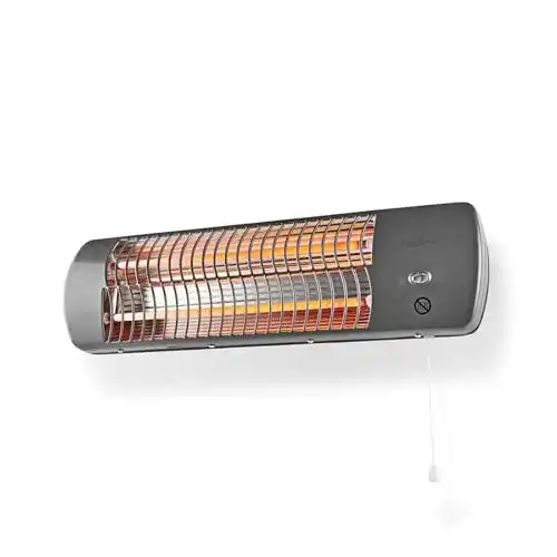 Nedis HTBA10GY Heizstrahler Bad-Schnellheizer 1200W für 12m² in Grau