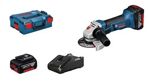 Akku-Winkelschleifer von Bosch Professional 18V System mit zwei Akkus