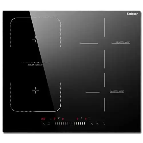 Induktionskochfeld 60 cm mit Flexzonen und 4 Kochzonen