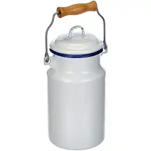 Milchkanne Ibili 904301 aus Stahl, 1 Liter, weiß und blau