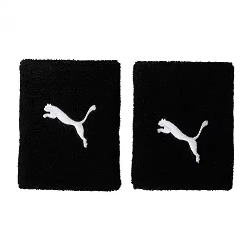 Puma Schweißband für das Handgelenk Team Long Wristband, Schwarz