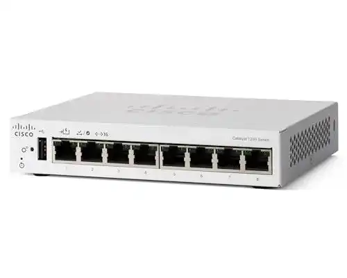 Cisco Catalyst 1200-8T-D Smart Switch, 8-Port Gigabit Ethernet