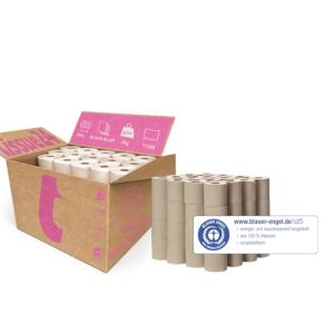 Recycling Toilettenpapier Tissue24 aus 100% Recyclingpapier, 1-lagig
