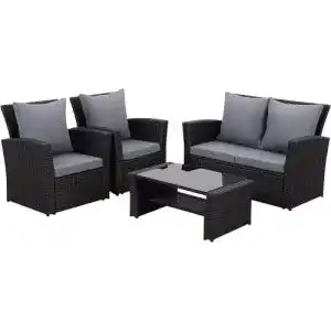 Gartenmöbel-Set MeXo Polyrattan Lounge Set für Garten und Balkon