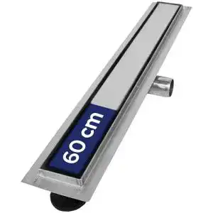Vilstein Duschrinne Edelstahl flach 60 cm Komplettset für Dusche
