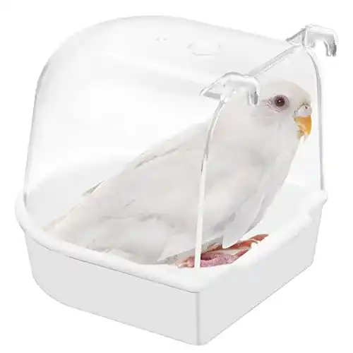 Vogelbad von Xiumeso für kleine Vögel, hängend, transparent