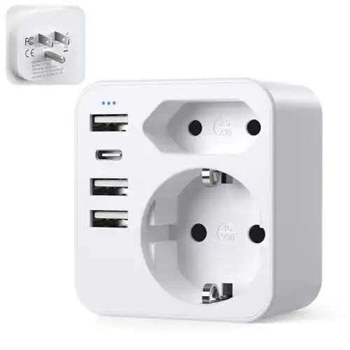 Reiseadapter USA mit USB-Anschlüssen für Nordamerika