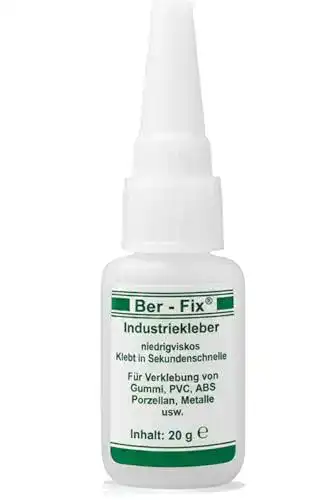 Gummikleber Ber-Fix Industriekleber 20 g Sekundenkleber für verschiedene Materialien