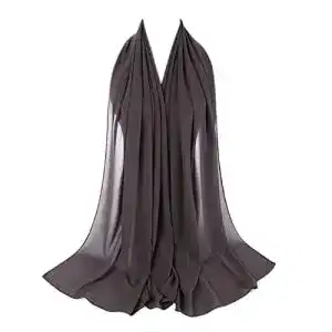Hijab JISUAN Plain Wrap Stirnband Tücher Chiffon Bubble Schal
