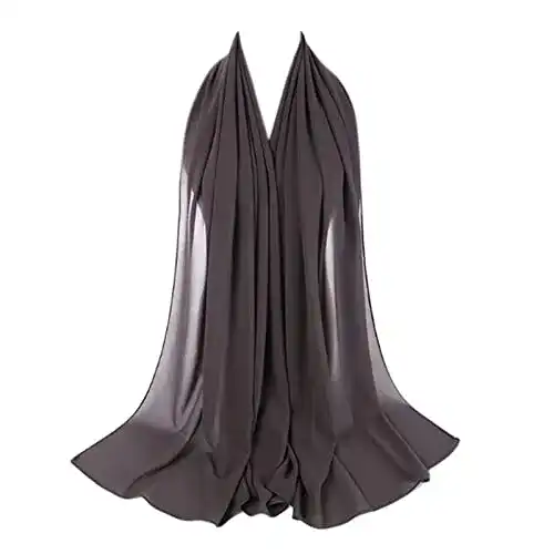 Hijab JISUAN Plain Wrap Stirnband Tücher Chiffon Bubble Schal