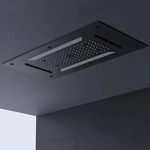 LED Duschkopf Bernstein XXL Regendusche Deckenbrause mit vier Funktionen