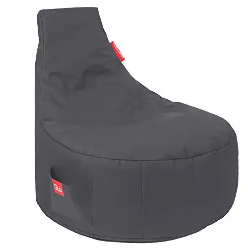 Gaming Sitzsack Gamewarez Alpha Grey mit Rückenlehne