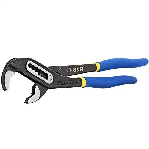 Rohrzangen S&R Wasserpumpenzange 242x34mm, CR-V Stahl