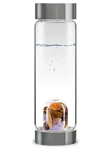 Vitajuwel ViA 5 Elements Wasserflasche mit Amethyst und Edelsteinen