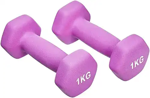 Hanteln 1 kg Neopren Gewichte von Amazon Basics im 2er-Set