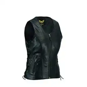 Lederweste Leatherick Damen aus echtem Büffelleder