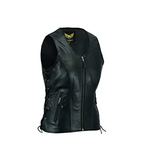 Lederweste Leatherick Damen aus echtem Büffelleder