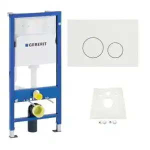 Vorwandelement WC Geberit Duofix mit Spülkasten und Drückerplatte