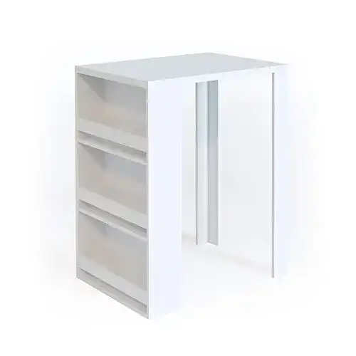 Bartisch Vicco für Esszimmer in Weiß, 57 x 80 cm