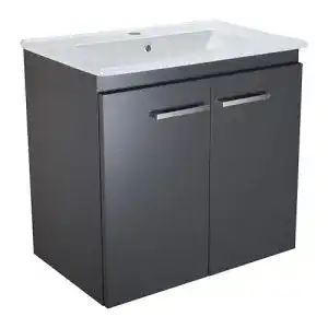 Waschbecken mit Unterschrank in Graphit für Badezimmer