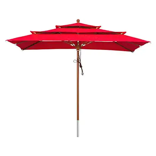 Anndora Sonnenschirm 3-lagig 300 x 300 cm eckig