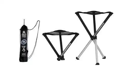 Klapphocker Walkstool Comfort in Schwarz und Silber