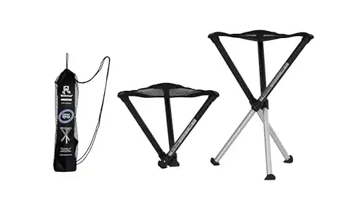 Klapphocker Walkstool Comfort in Schwarz und Silber