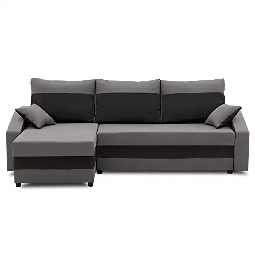 Ecksofa Sofini Hewlet mit Schlaffunktion und Bettkasten