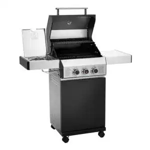 Infrarotgrill Taino Black 2+1 Gasgrill mit Seitenkocher und 2 Brennern