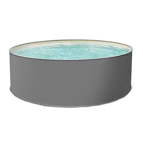 Stahlwandpool Paradies Pool Edition grau Einzelbecken rund 350×120 cm