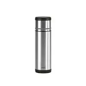 Emsa Isolierflasche 509237 für unterwegs, 500 ml, Schwarz-Anthrazit