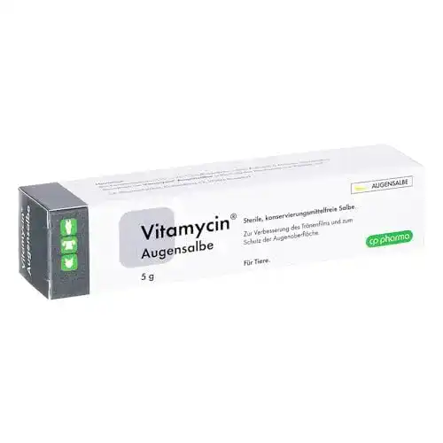 Augensalbe Cp-Pharma Vitamycin 5 g für Hunde, Katzen und Pferde