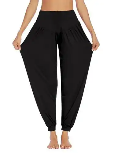 Yoga-Pants Pinspark Damen – Lange Haremhose für Sport und Freizeit