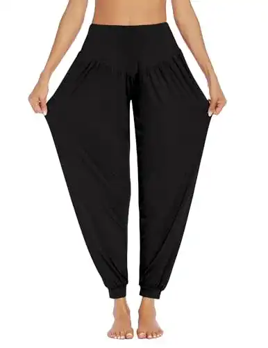 Yoga-Pants Pinspark Damen – Lange Haremhose für Sport und Freizeit