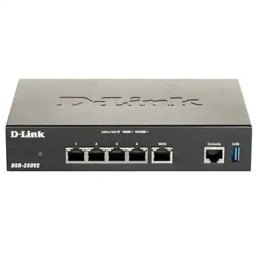 D-Link DSR-250V2 Unified Services VPN Router mit Gigabit Multi-WAN