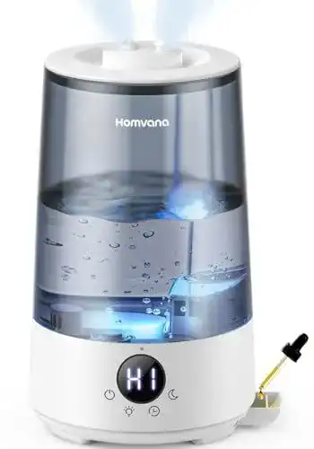 Homvana Luftbefeuchter für Schlafzimmer, 3,6L, Top-Fill, 360°