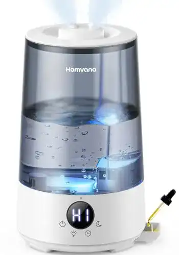 Homvana Luftbefeuchter für Schlafzimmer, 3,6L, Top-Fill, 360°