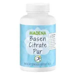 Madena BasenCitrate Pur 180 Kapseln zur Unterstützung der Säure-Basen-Balance