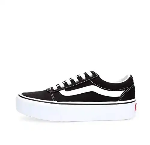 Vans Damen Ward Platform Canvas Sneakers in Schwarz