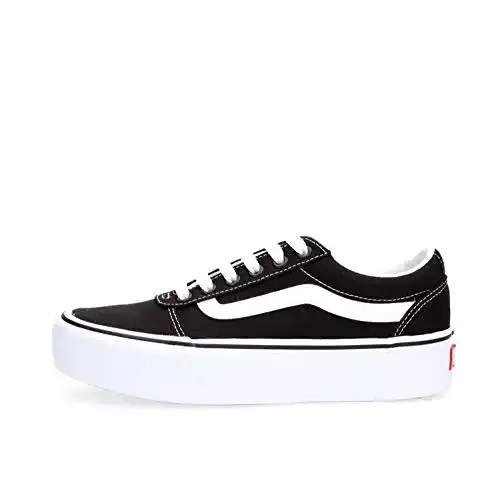 Vans Damen Ward Platform Canvas Sneakers in Schwarz