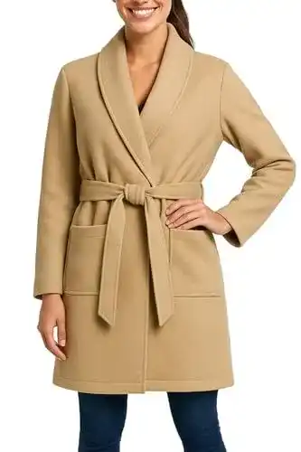 Damen Trenchcoat Kendindza Collection Mantel mit Gürtel in verschiedenen Längen