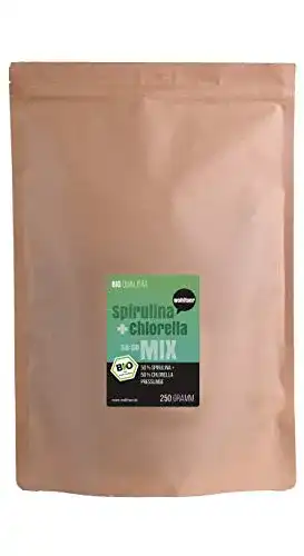 Spirulina und Chlorella Algenpulver im 50:50 Mix