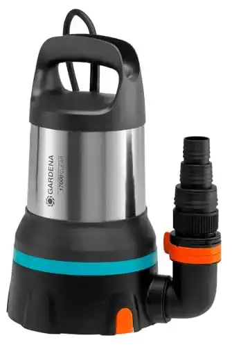 Gardena Klarwasser-Tauchpumpe 17000 mit Aquasensor für effizientes Entwässern