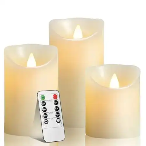 Flammenlose LED-Kerzen von Biyanuo in verschiedenen Größen